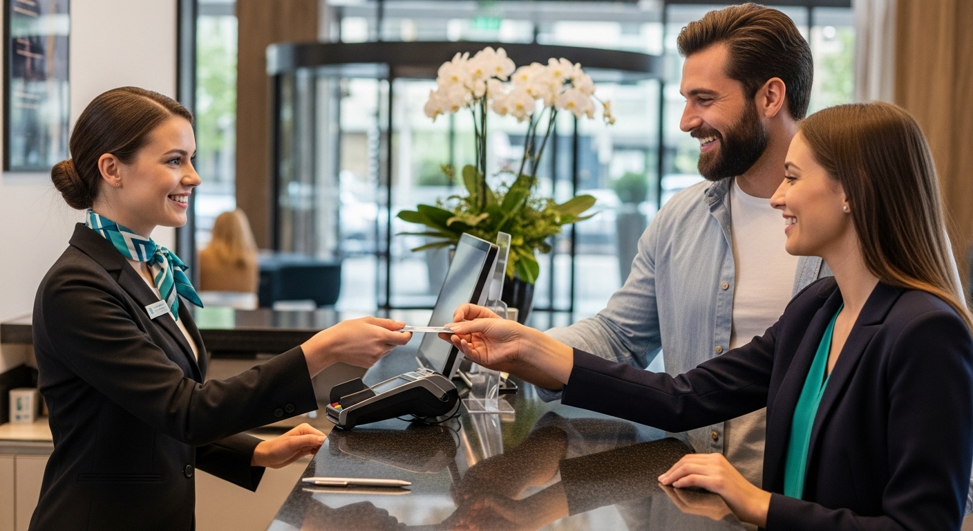 pre-autorizzazione hotel reception