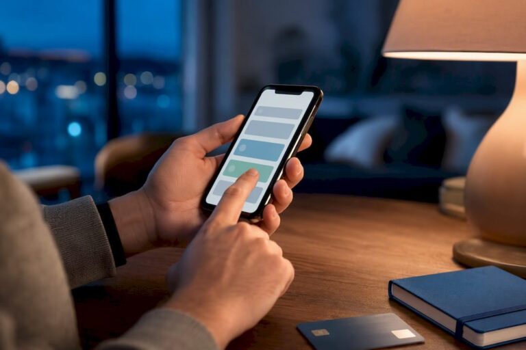 Smartphone che mostra la pagina di pagamento online